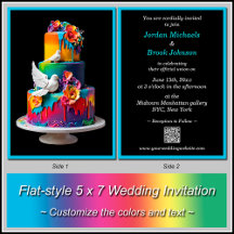 Rainbow Wedding Cake mit Doves Wedding