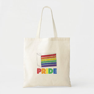 Rainbow Wedding Cake Slice Gay Pride Tasche