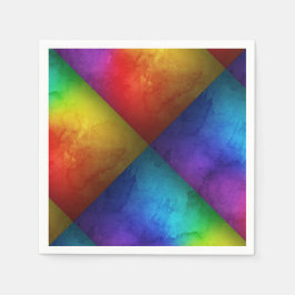 Rainbow Wedding Cocktail Colorful Napkins Serviette
