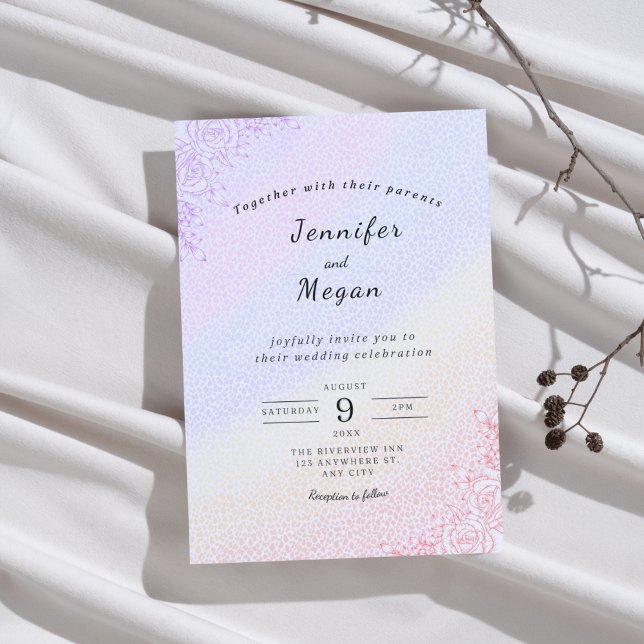 Rainbow Wedding Einladung (Von Creator hochgeladen)