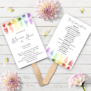 Rainbow Wedding Fan Programm Fächer