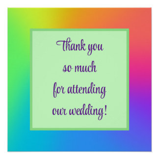 Rainbow Wedding Poster