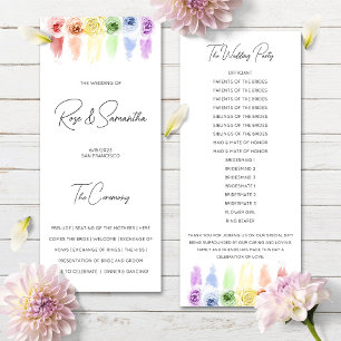 Rainbow Wedding Program Gay Lesbian Wedding