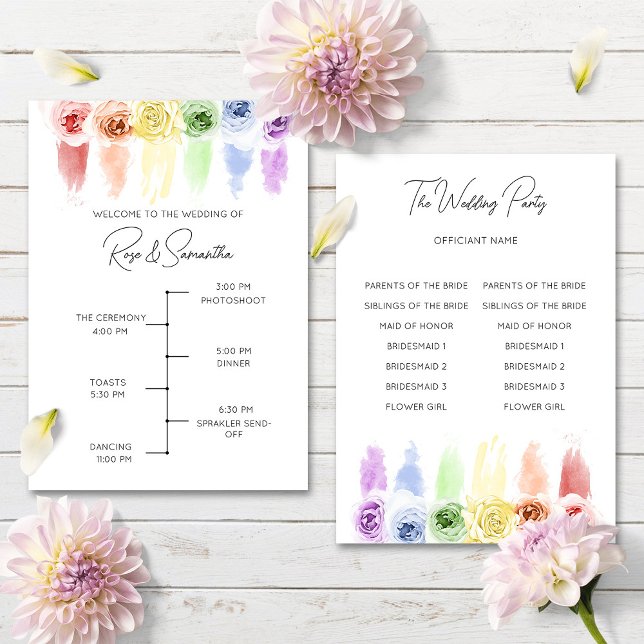 Rainbow Wedding Program Programm (Von Creator hochgeladen)