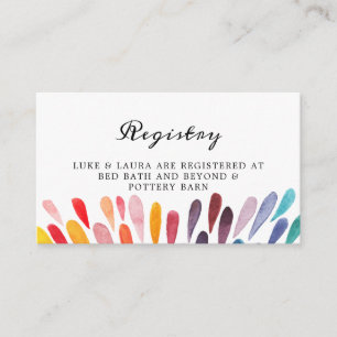Rainbow Wedding Registry Card Begleitkarte