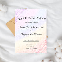 Rainbow Wedding Save the Date