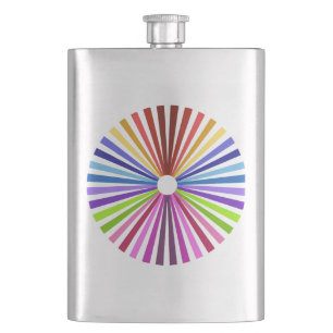 Rainbow Wheel Flachmann