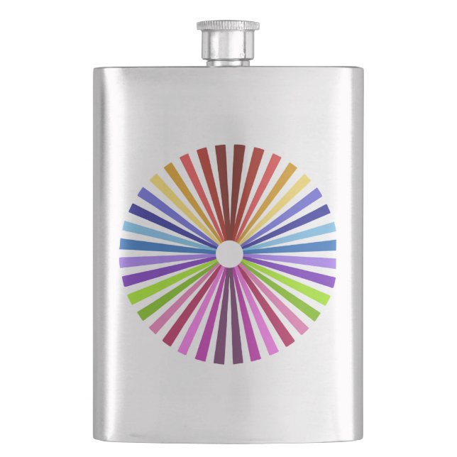Rainbow Wheel Flachmann (Vorderseite)