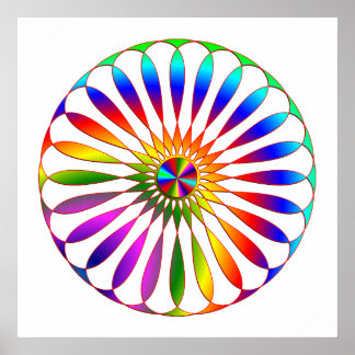 Rainbow Wheel Poster