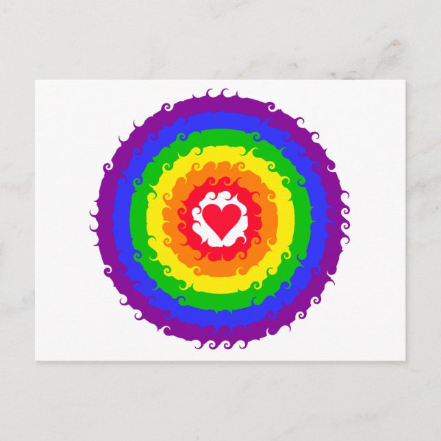 Rainbow Wheel Postkarte (Vorderseite)