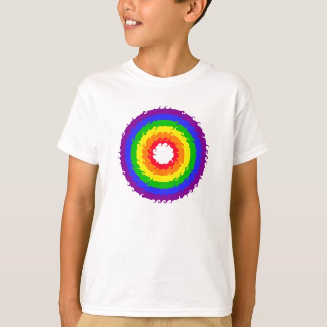 Rainbow Wheel Shirt - wählen Sie Stil & Farbe (Vorderseite)