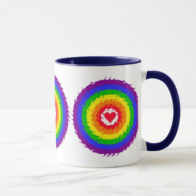 Rainbow Wheel-Tasse Tasse (Rechts)