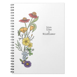 Rainbow-Wildblume-Sketch-Notebook Notizblock
