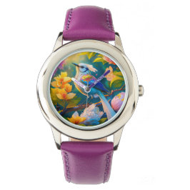 Rainbow Winged Jay Fantasy Bird Armbanduhr