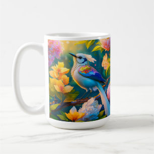Rainbow Winged Jay Fantasy Bird Kaffeetasse