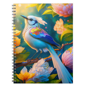 Rainbow Winged Jay Fantasy Bird Notizblock