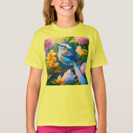 Rainbow Winged Jay Fantasy Bird T-Shirt