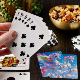 Rainbow Winged Prancing Unicorn Spielkarten