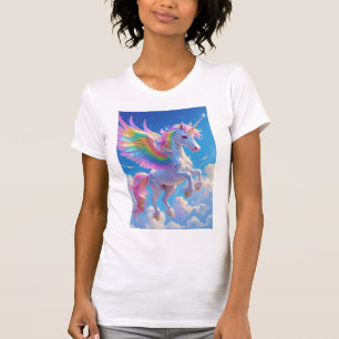 Rainbow Winged Prancing Unicorn T-Shirt
