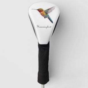 Rainbow Wings: Lebendige Kolibri-Kunst, individuel Golf Headcover