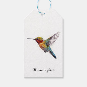 Rainbow Wings: Lebhafte Hummingbird Art, kundenspe Geschenkanhänger