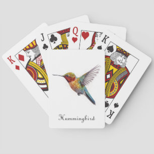 Rainbow Wings: Lebhafte Hummingbird Art, kundenspe Spielkarten