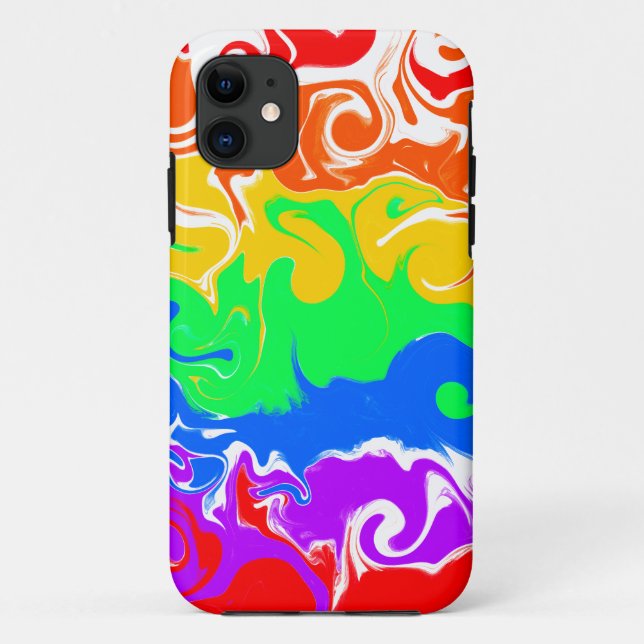 Rainbow Wirbel Abstrakte Fluid Art Case-Mate iPhone Hülle (Rückseite)