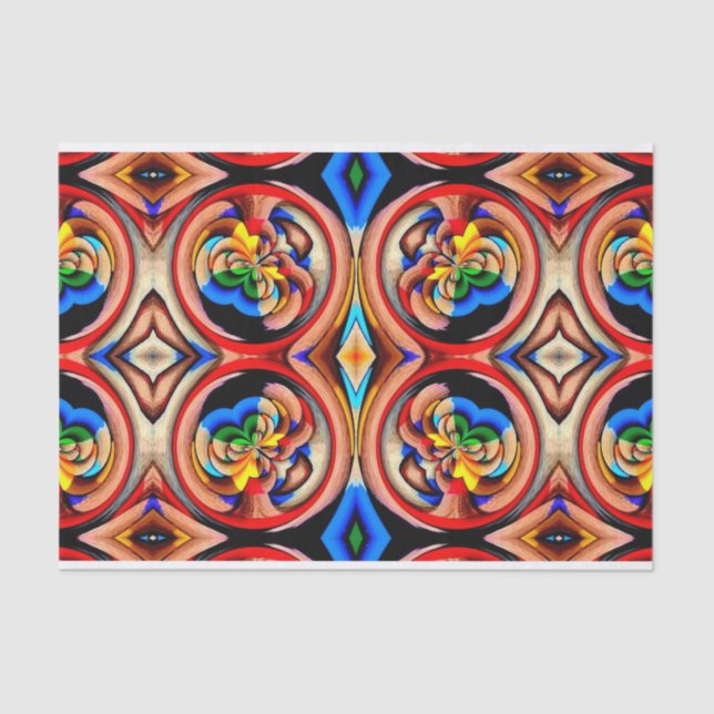 Rainbow-Wirbel Abstraktes Gewebepapier Seidenpapier (Vorderseite)