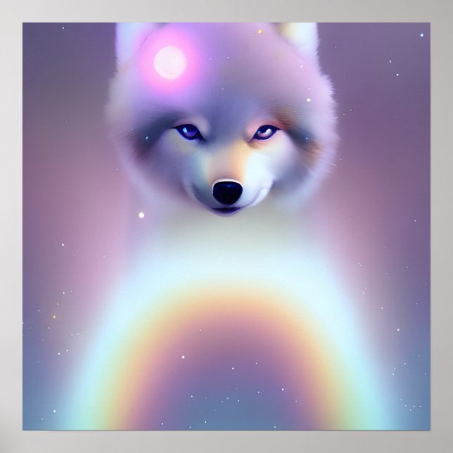 Rainbow Wolf Baby Poster (Vorne)
