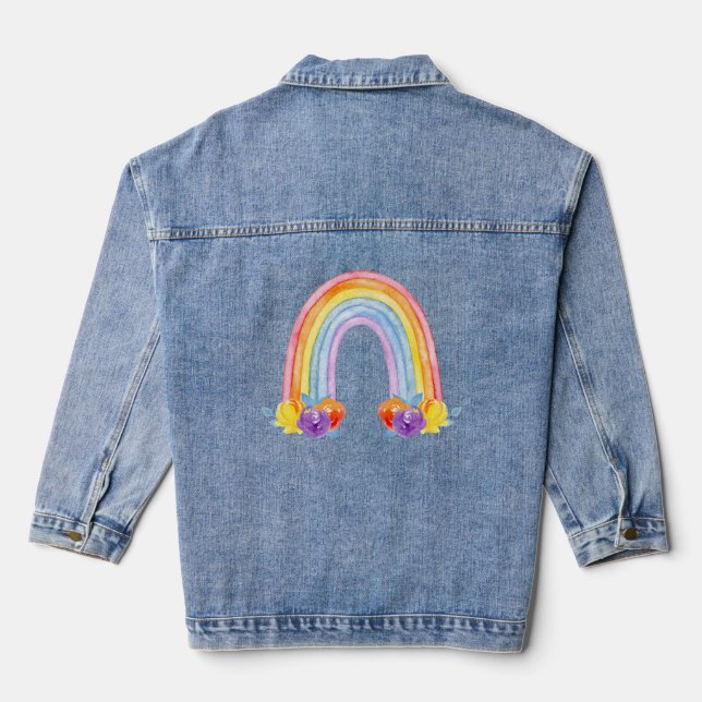Rainbow Women's Denim Jacket Jeansjacke (Rückseite)