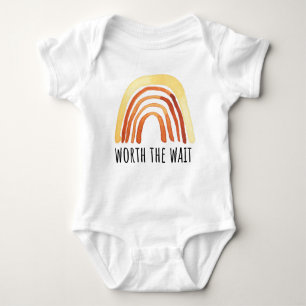 Rainbow Worth The Wait Baby Bodysuit Baby Strampler