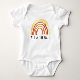 Rainbow Worth The Wait Baby Bodysuit Strampler