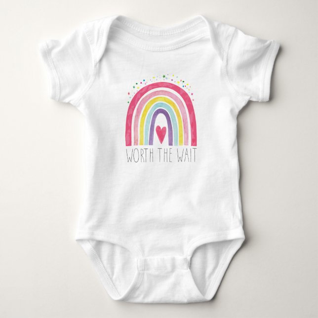 Rainbow Worth The Wait Baby Strampler (Vorderseite)
