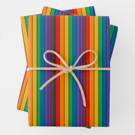 Rainbow Wrapping Paper Geschenkpapier Set