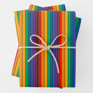 Rainbow Wrapping Paper Geschenkpapier Set