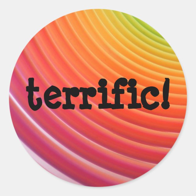 Rainbow-Wunderblech Runder Aufkleber (Vorderseite)