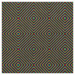 Rainbow X - Natürliches Leinengewebe Stoff