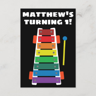 Rainbow Xylophone Classic Toy Party Einladung