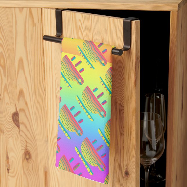 Rainbow Yellow Cup Saucer Geschirrtuch (Drittel gefaltet)