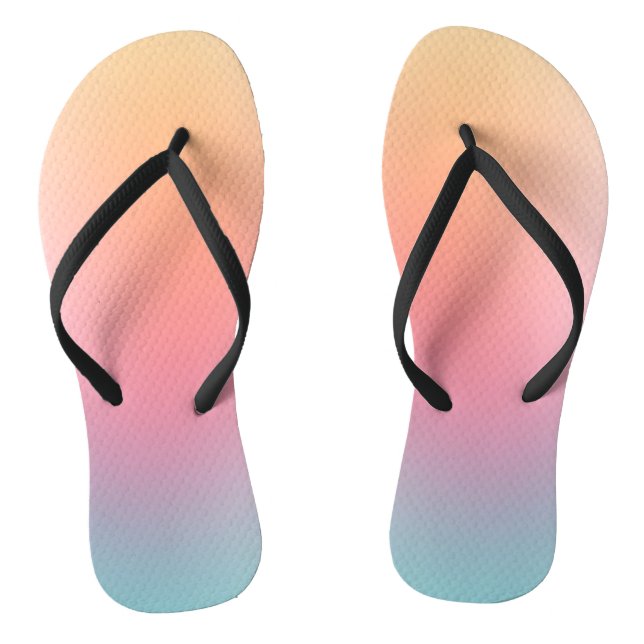 Rainbow Yellow Lila Green Pink Red Orange Flip Flops (Fußbett)