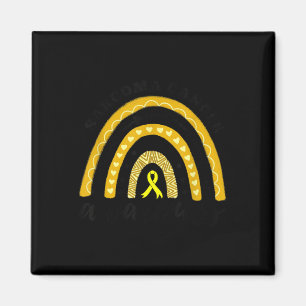 Rainbow Yellow Ribbon Sarcoma Krebs Bewusstsein Magnet
