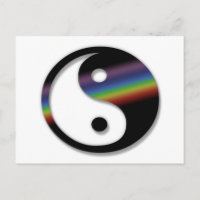 Rainbow Yin Yang Postcard