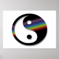 Rainbow Yin Yang Poster