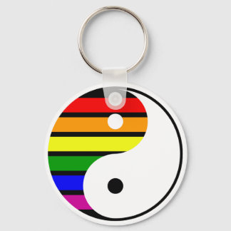 Rainbow Yin Yang Schlüsselanhänger