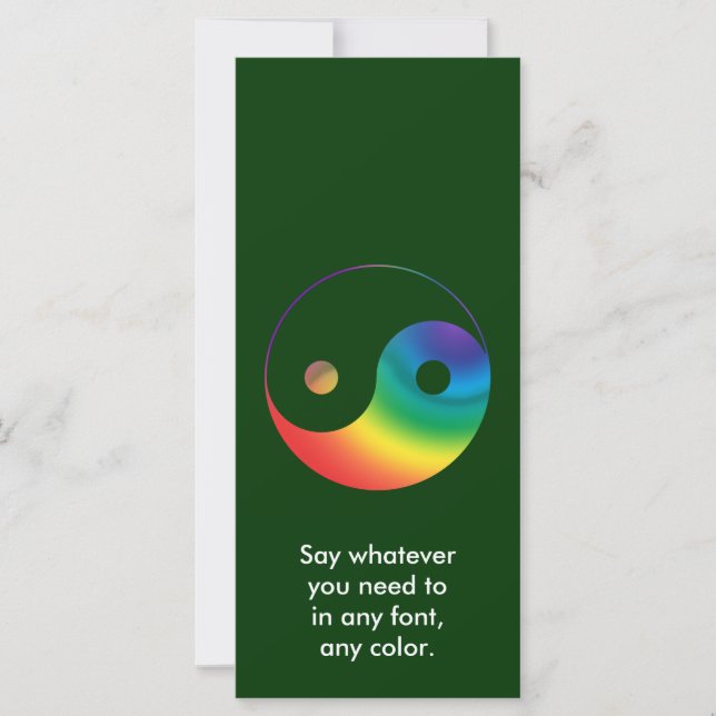 Rainbow Yin Yang Symbol (Vorderseite)