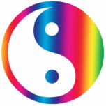 Rainbow Yin Yang Symbol Fotoskulptur Ornament<br><div class="desc">Yin und Yang sind zwei Gegensätze,  die in Harmonie zusammenarbeiten. Dieses friedliche Zen-Symbol zeichnet sich durch einen farbenfrohen Regenbogen aus. Das niedliche und maßgeschneiderte Rainbow Yin Yang Ornament ist eine einzigartige Geschenkidee für Farbliebhaber.</div>