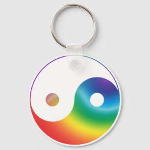 Rainbow Yin Yang Symbol Schlüsselanhänger
