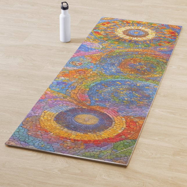 Rainbow Yoga Mat - Hübsche Mosaikkunst Yogamatte (Beispiel)