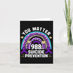 Rainbow You Problem 988 Suizidprävention Awarene Karte