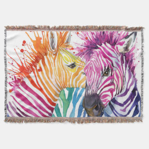 Rainbow zebra, Aquarellbilder. Decke